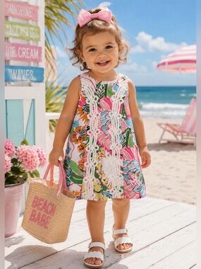 Lilly Pulitzer Nosey Posey Shift Dress 20th Anniversary Target Girls Toddler 2T
